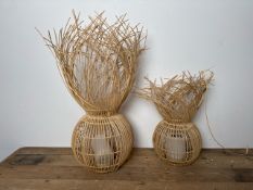 Wicker Lantern x2