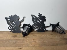 Metal Fairy Wall Lights x2