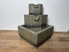Studio square 3 Tier Water Feature, No Reserve
