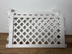 Pack of 4 White Trellis Fence Panels, No Reserve
