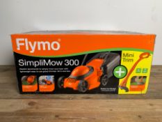 Flymo Simplimow 300 Lawnmower + Mini Trim Strimmer, No Reserve