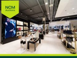 Contents Of Frasers Shopfittings Chatelet Belgium- No Reserve- Flash Sale- To Include Benches, Storage Cabinets, Raills Display Tables & More