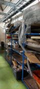 4 Bays Of Metal Racking With Wooden Shelving