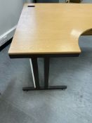 Radial Left Hand Office Desk x Group Of 4 *No Reserve*