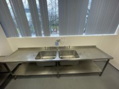 Stainless Steel Double Sink Unit *No Reserve*