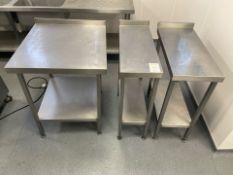 3 x Stainless Steel Preparation Tables, No Reserve