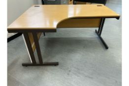 Radial Left Hand Office Desk x Group Of 4 *No Reserve*