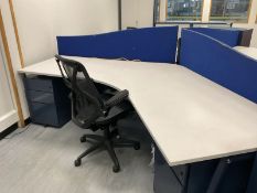 Romeo Office Furniture Includes Desks, Tambour Cupboards, Chairs & Pedestals, No Reserve