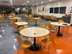 Entire Canteen Furniture, 20x Round Tables, 12 Straight Tables, Approximately 100 Chairs, No Reserve