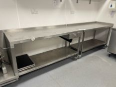 3 x Stainless Steel Preparation Tables, No Reserve