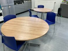 5 x Round Canteen Tables & 20 Canteen Chairs, No Reserve