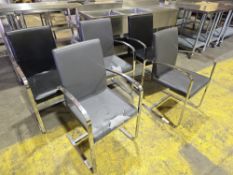 NO RESERVE Faux Leather Dining Chairs x5