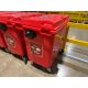 Red Plastic Waste Bins x10 - Image 3 of 6