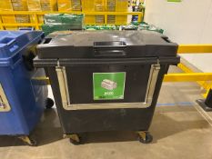 Black Plastic Waste Bins x4