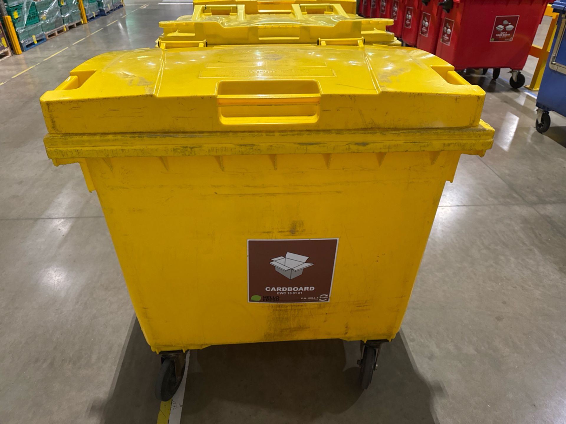 Yellow Plastic Waste Bins x10