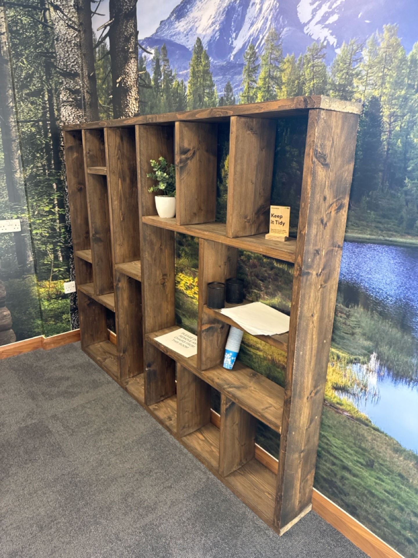 Handmade Wooden Bookshelf - Image 2 of 4