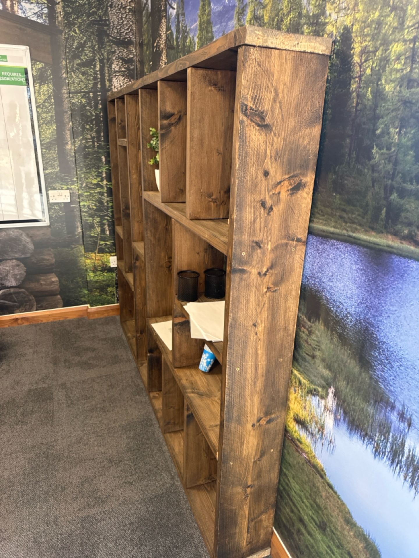 Handmade Wooden Bookshelf - Image 3 of 4