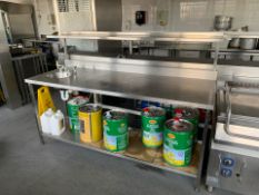 Stainless Steel Unit With Shelf And Sink