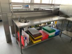 Stainless Steel Unit With Shelf And Sink