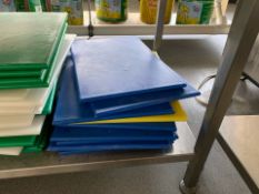 Blue Chopping Boards x9