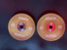 25kg Origin Yellow Coloured Urethane Bumper Plates x2