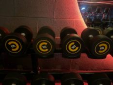 Dumbbell Set Includes Pairs Of 16kg & 18kg Dumbbells