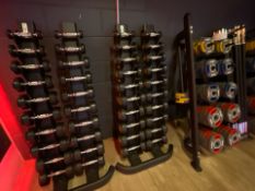 Set of Jordan 1-10kg Dumbbell Pairs And Stand