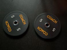 5KG Origin Black Coloured Urethane Bumper Plates x2