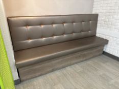 Grey Faux Leather Banquette Seat