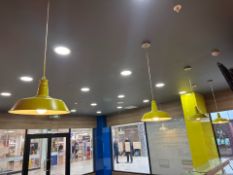 Green Hanging Pendant Lights x6