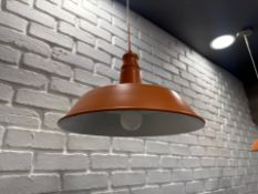 Orange Hanging Pendant Lights x2