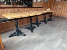 Square Wooden Tables x5
