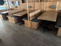 Wooden Rectangular Booth Table x2