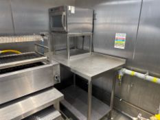 Commercial Microwave With Stainless Steel Preparation Table