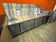 Stainless Steel Preparation Unit With Sink & Storage
