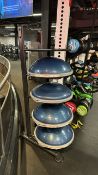 Bosu Balance Trainer x4 & Rack - No Reserve