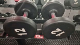 10kg, 12kg &14kg Dumbbells Set - No Reserve