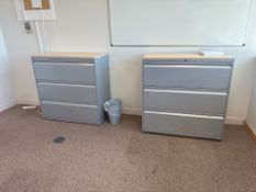 Metal 3 Drawer Unit x2