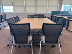 Conference Table With 10 Mesh Backed Chairs