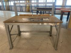 Metal Framed Work Bench