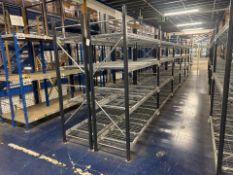 12 Bays Of Back To Back Metal Shelving