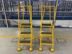 Pair Of Mobile Warehouse Safety Steps
