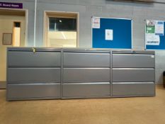 Triple Drawer Filing Cabinets x3