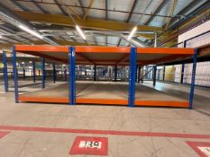 Wooden Topped Steel Work Benches x3