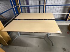 Wooden Topped Tables x2