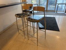 Wooden Back Stools x14