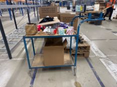 Small Blue Metal Trolley