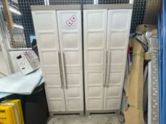 Pair Of Plastic Cleaners Cupboards