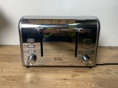 EGL Classic Stainless Steel 4 Slice Toaster