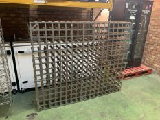 Vintage Steel Frame Wooden Shelf Wine Rack - No Reserve